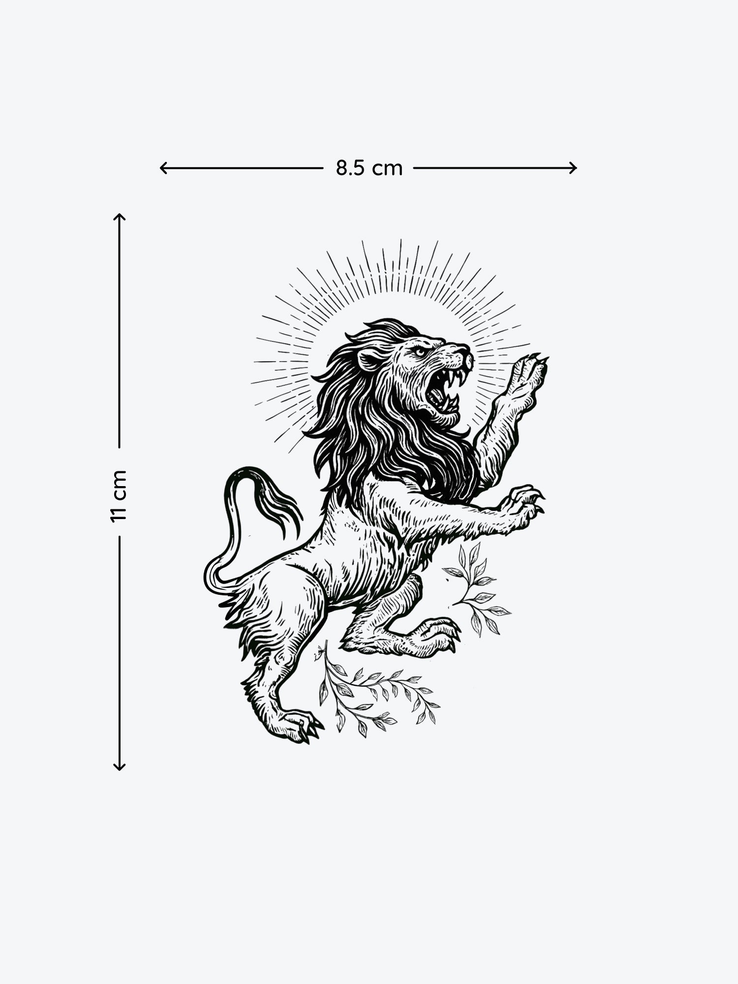 Holy Lion temporary tattoo