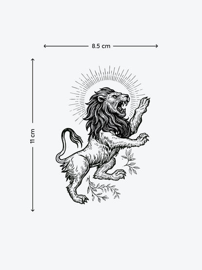 Holy Lion temporary tattoo