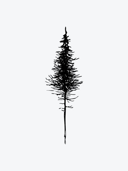 Fine Tree temporary tattoo