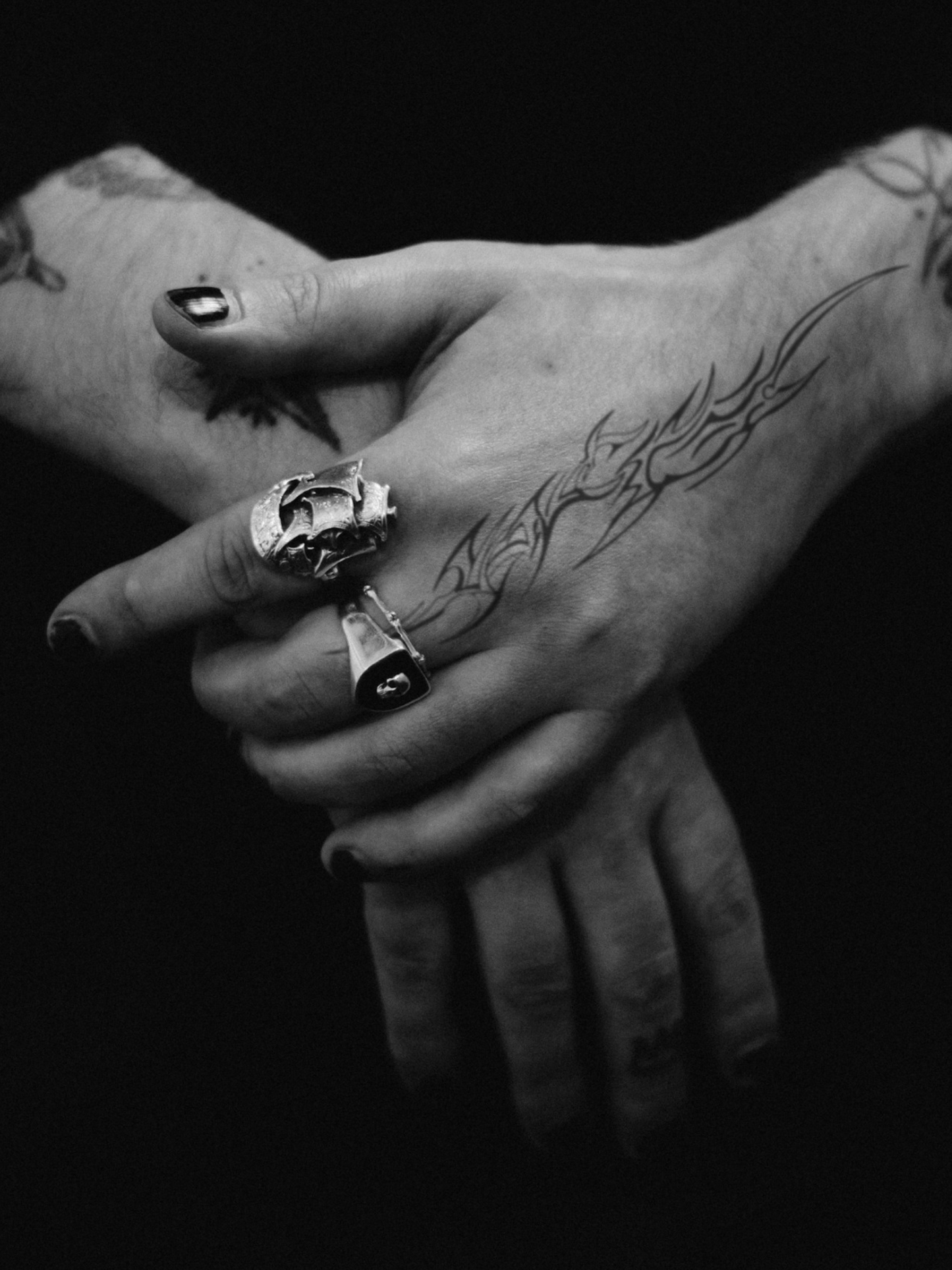 Tribal Linework temporary tattoo