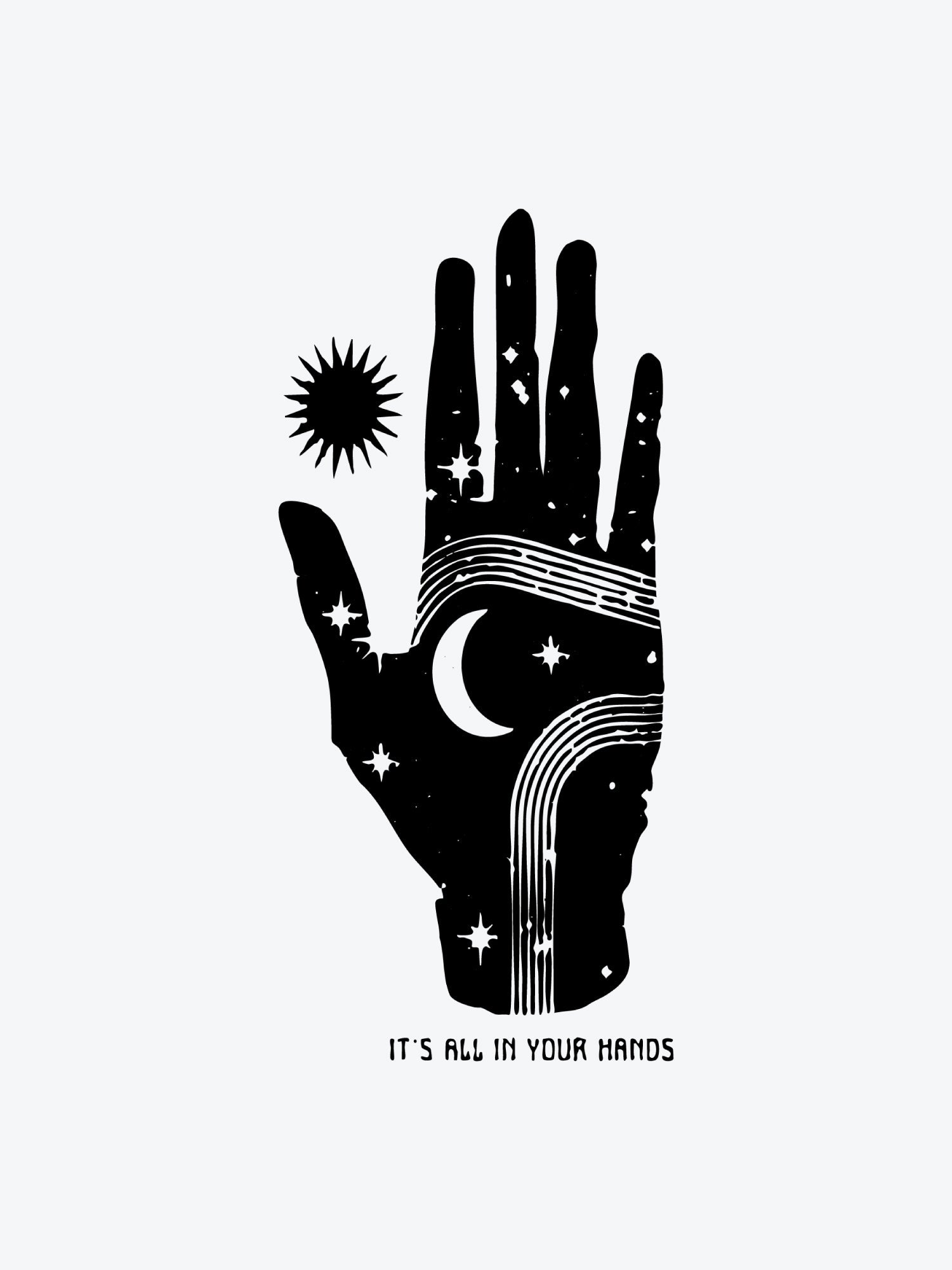 Universe Hand temporary tattoo