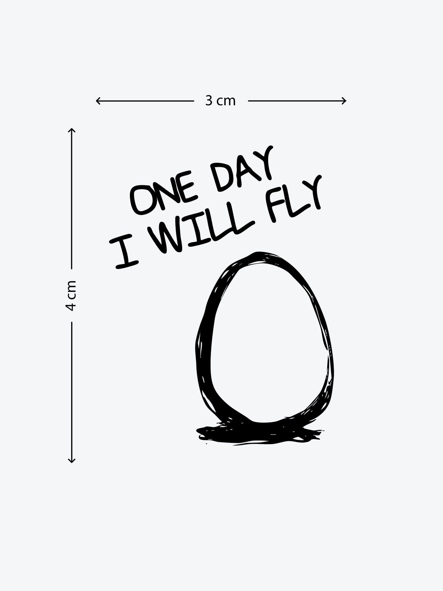 One Day i Will Fly temporary tattoo