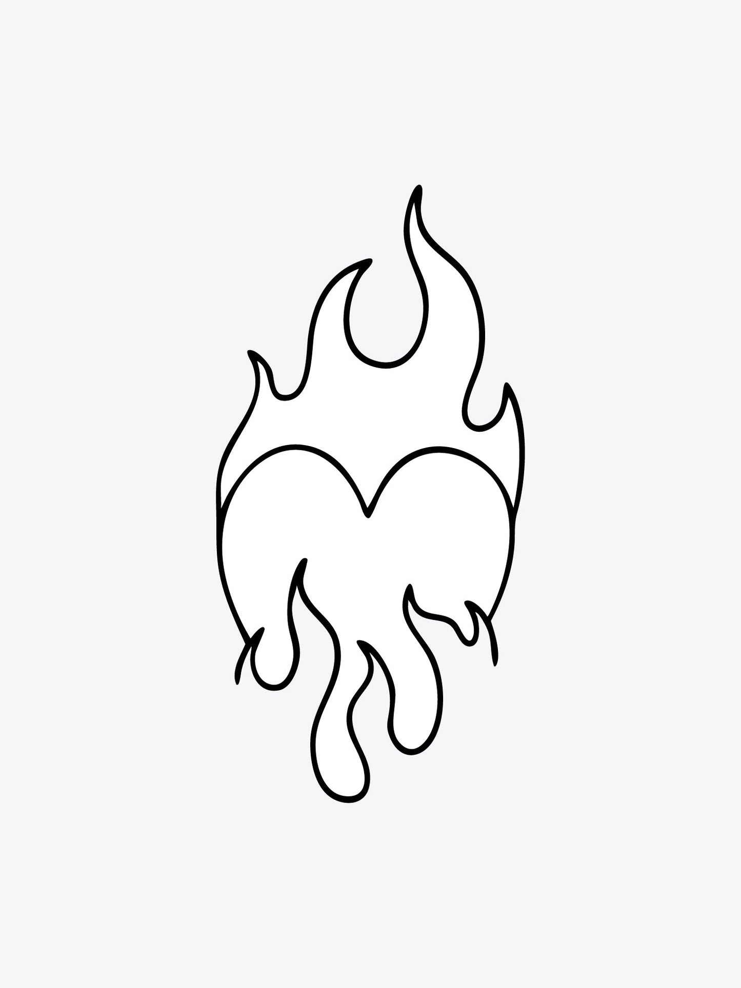 Loveburn Heart temporary tattoo