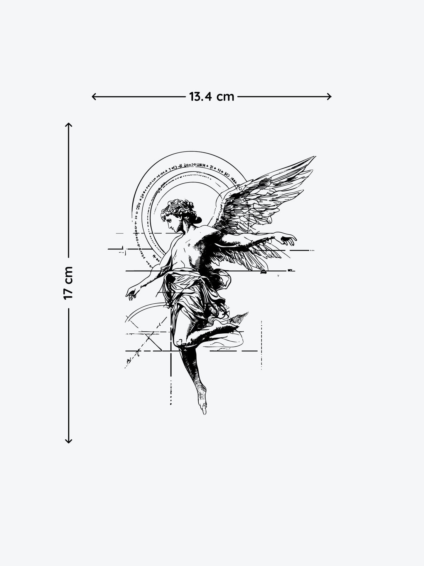 Angel Circle temporary tattoo