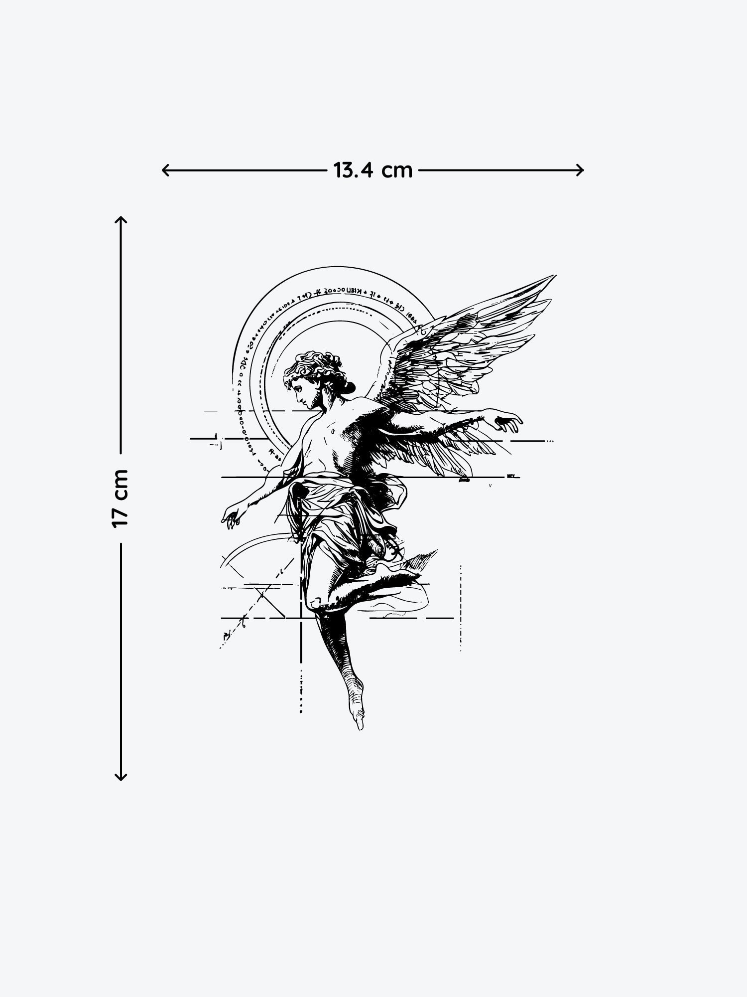 Angel Circle temporary tattoo
