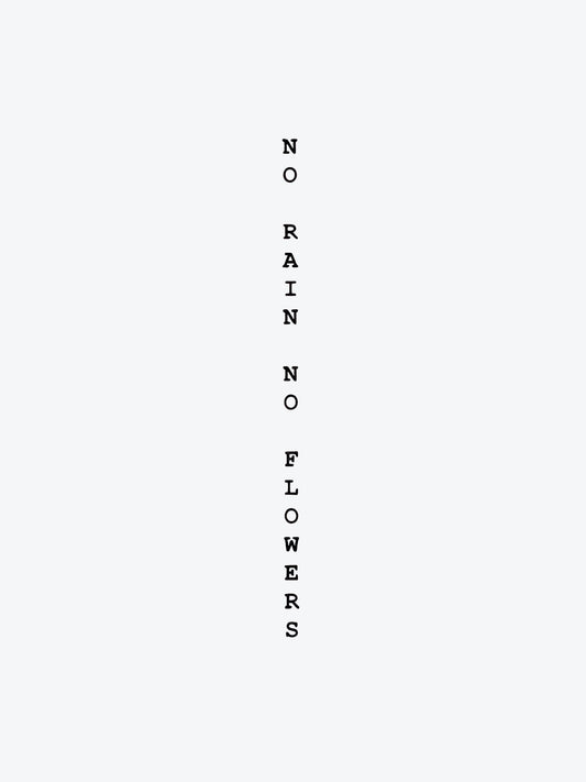 No Rain No Flowers temporary tattoo
