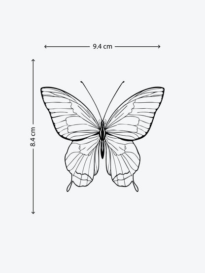 Butterfly Linework temporary tattoo