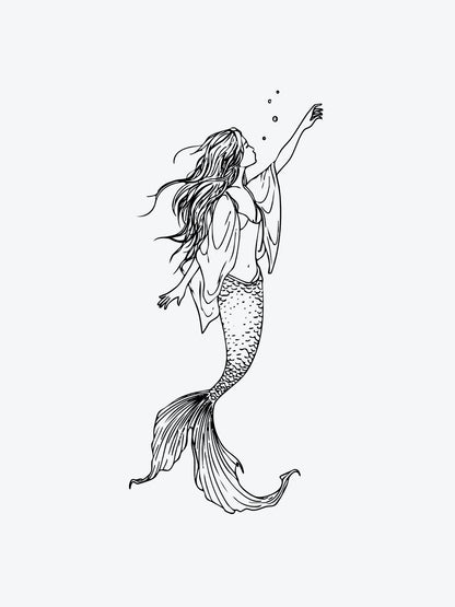 Mermaid temporary tattoo