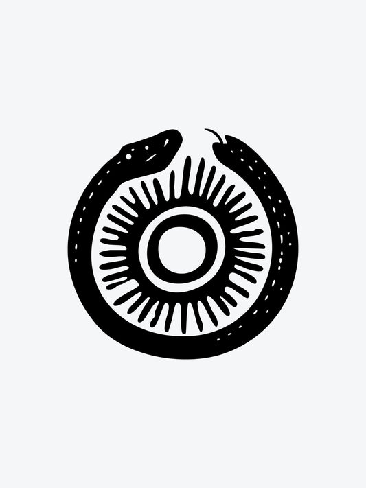 Ouroboros Snake temporary tattoo