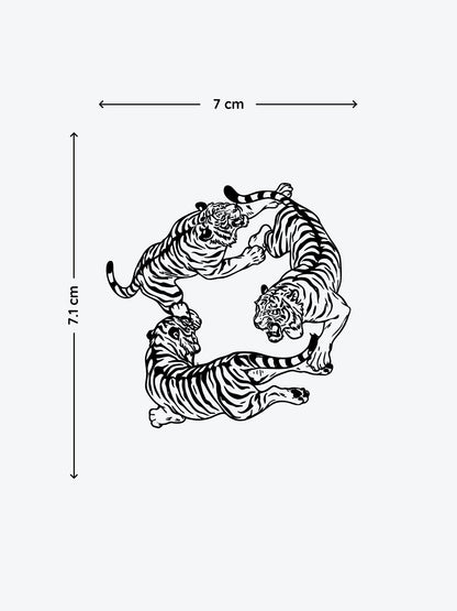 Running Tigers temporary tattoo