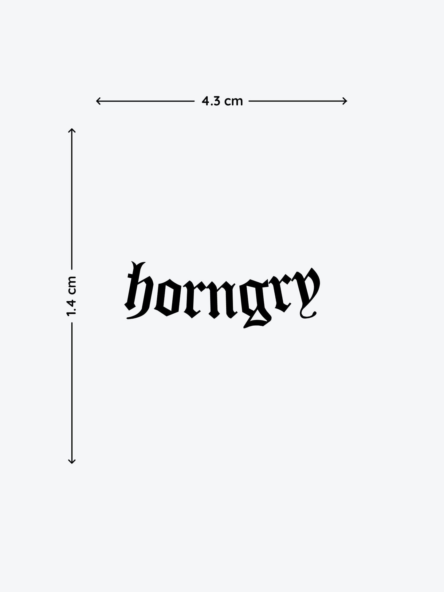 Horngry temporary tattoo