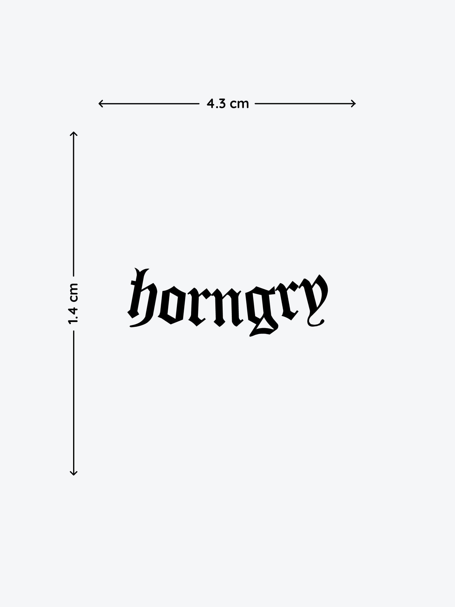 Horngry temporary tattoo