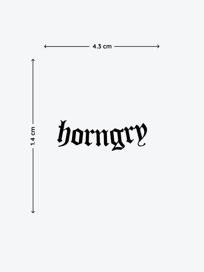 Horngry temporary tattoo