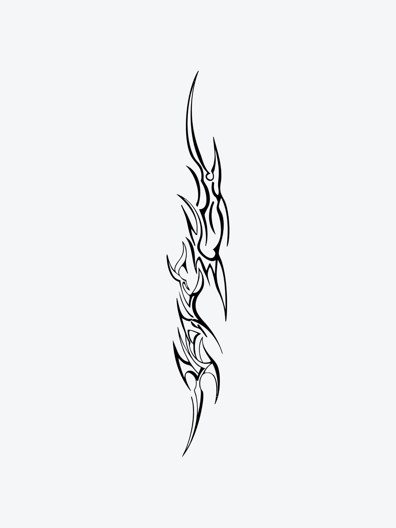 Tribal Linework temporary tattoo