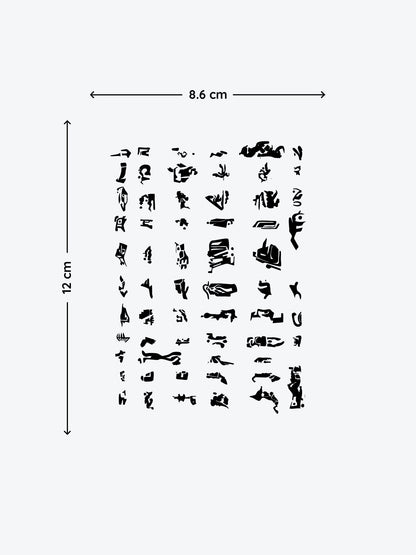 Egypt Asemic temporary tattoo