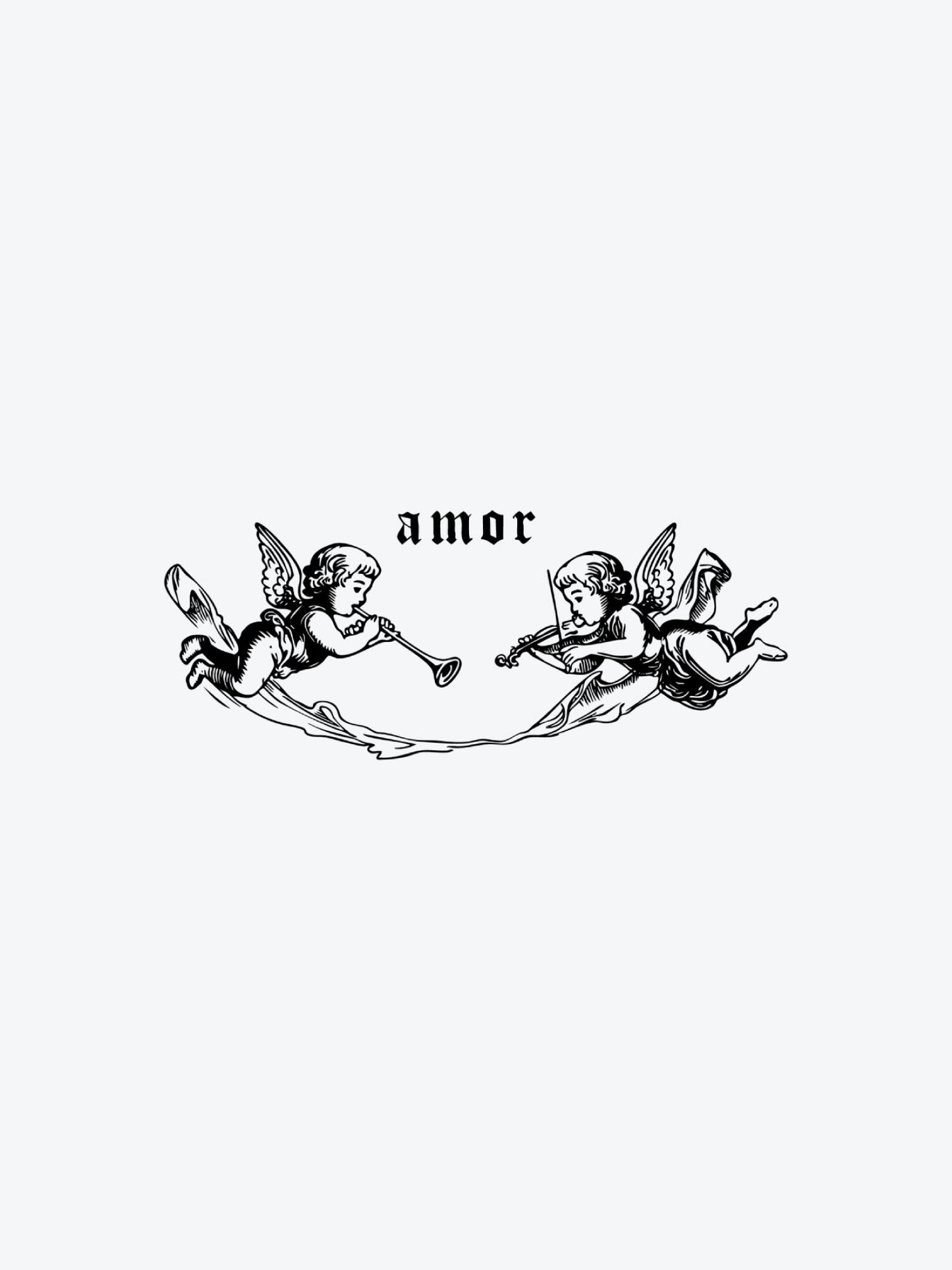 Amor temporary tattoo