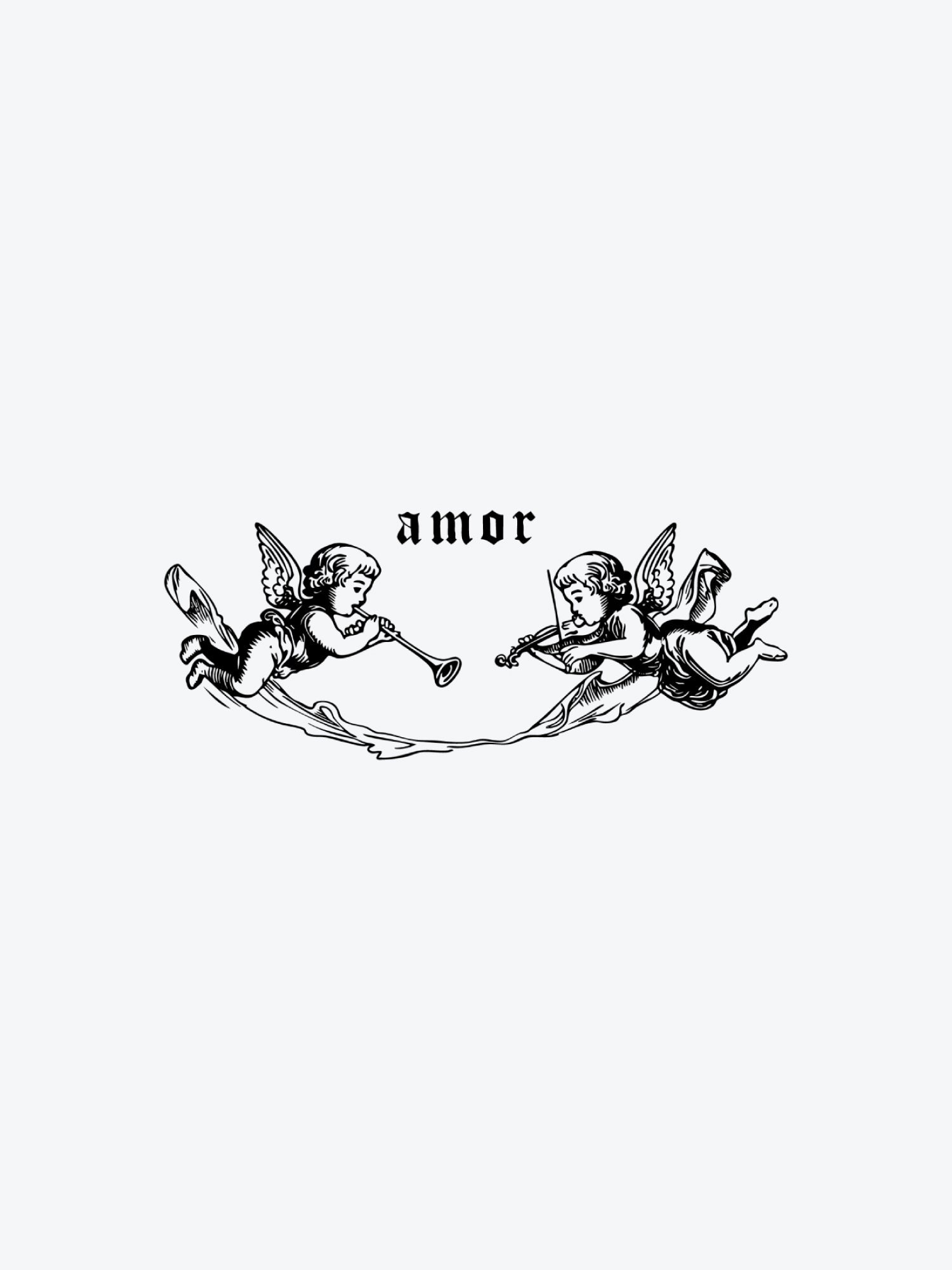 Amor temporary tattoo