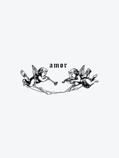 Amor temporary tattoo