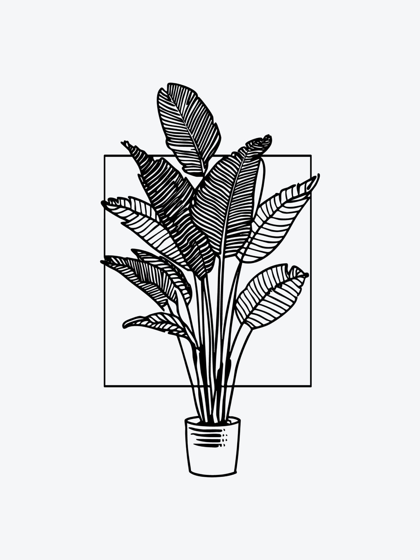 Plant In A Square temporary tattoo