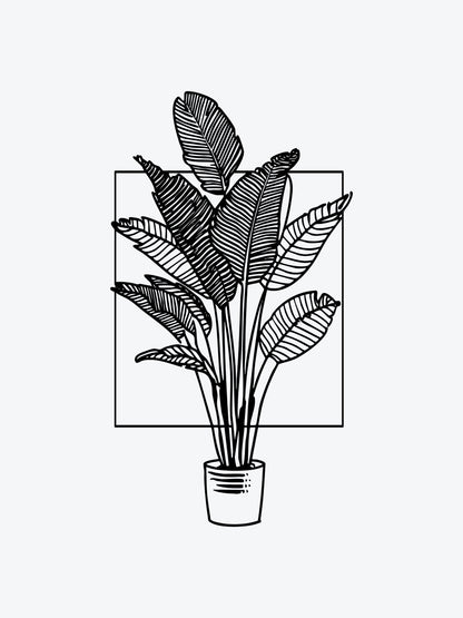 Plant In A Square temporary tattoo