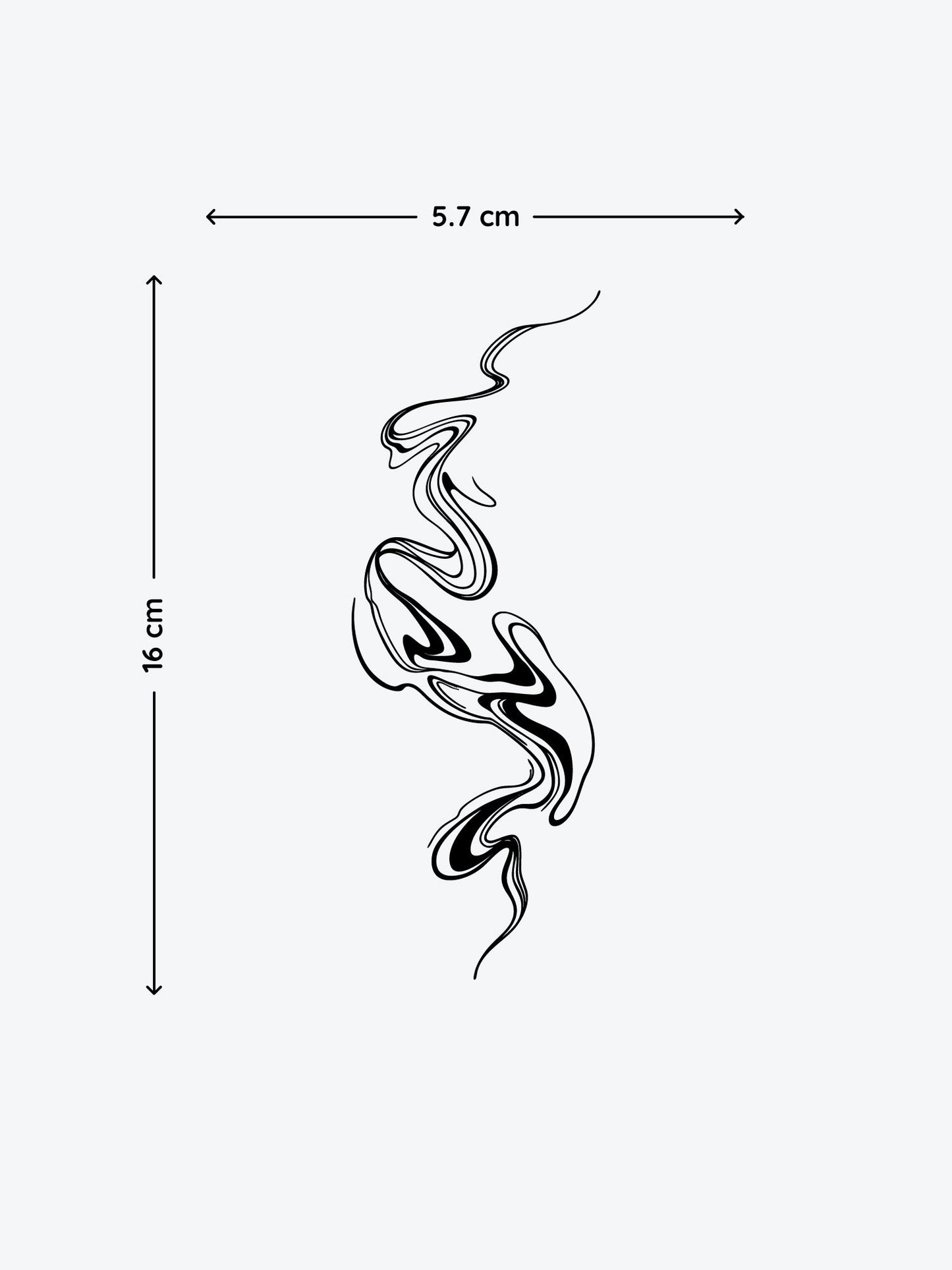 Fluid Psychedelic temporary tattoo