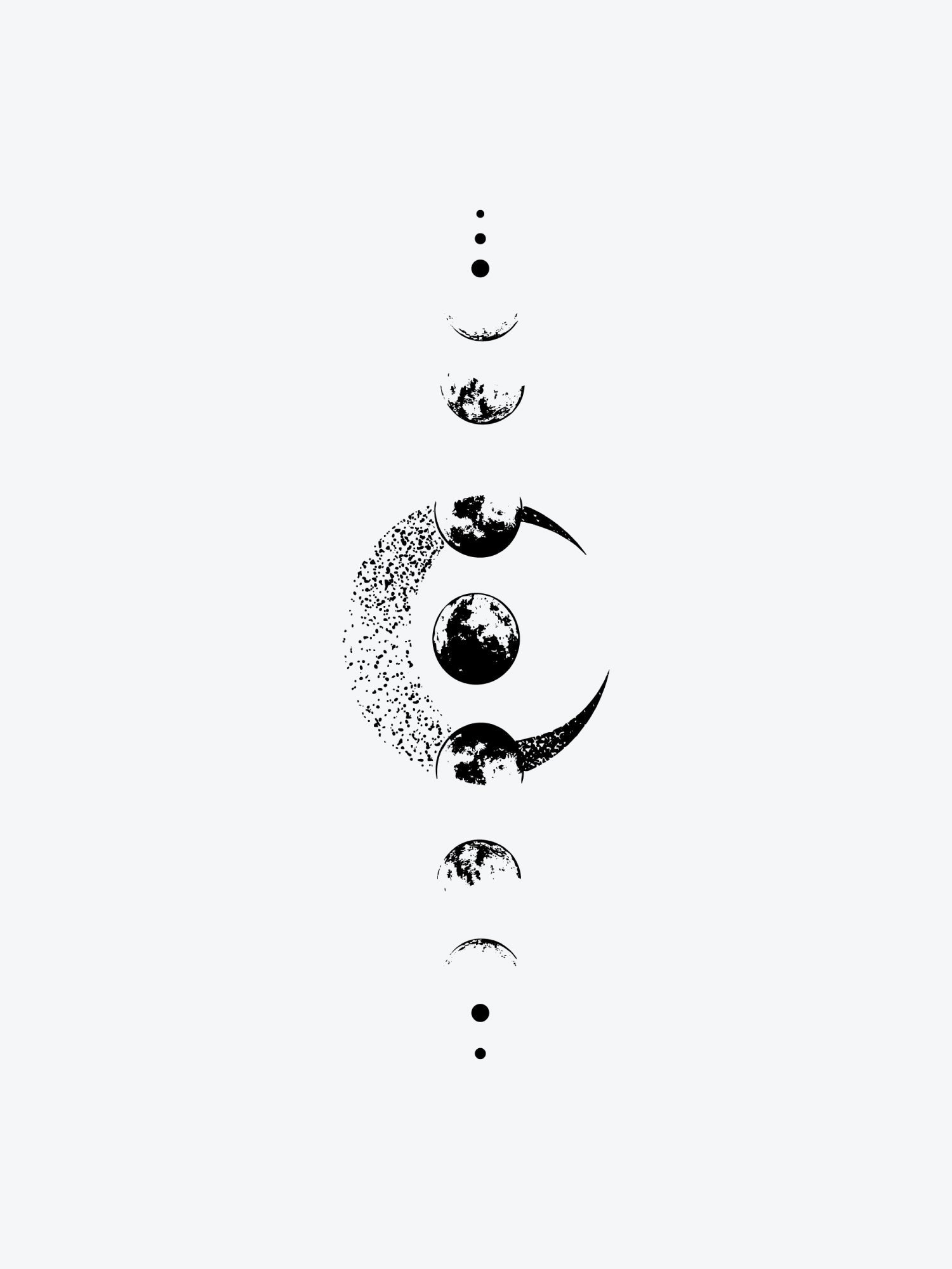 Moon in a Moon temporary tattoo