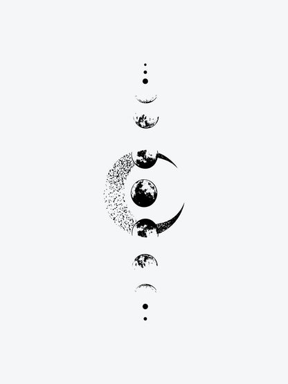 Moon in a Moon temporary tattoo