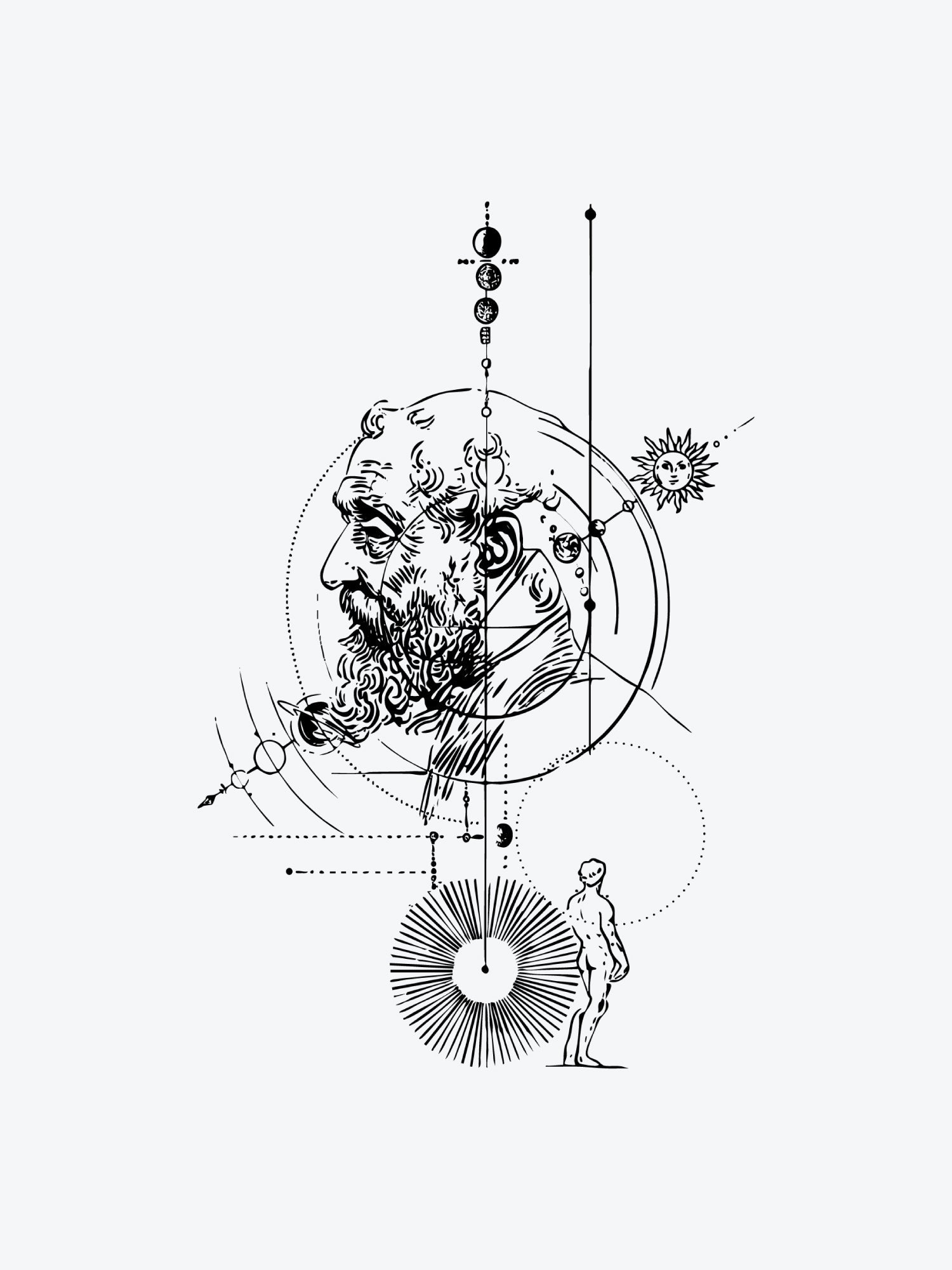 Wisdom Mythology temporary tattoo