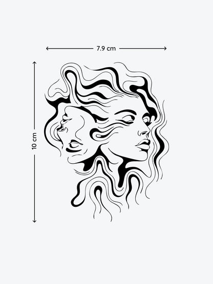 Fluid Face temporary tattoo