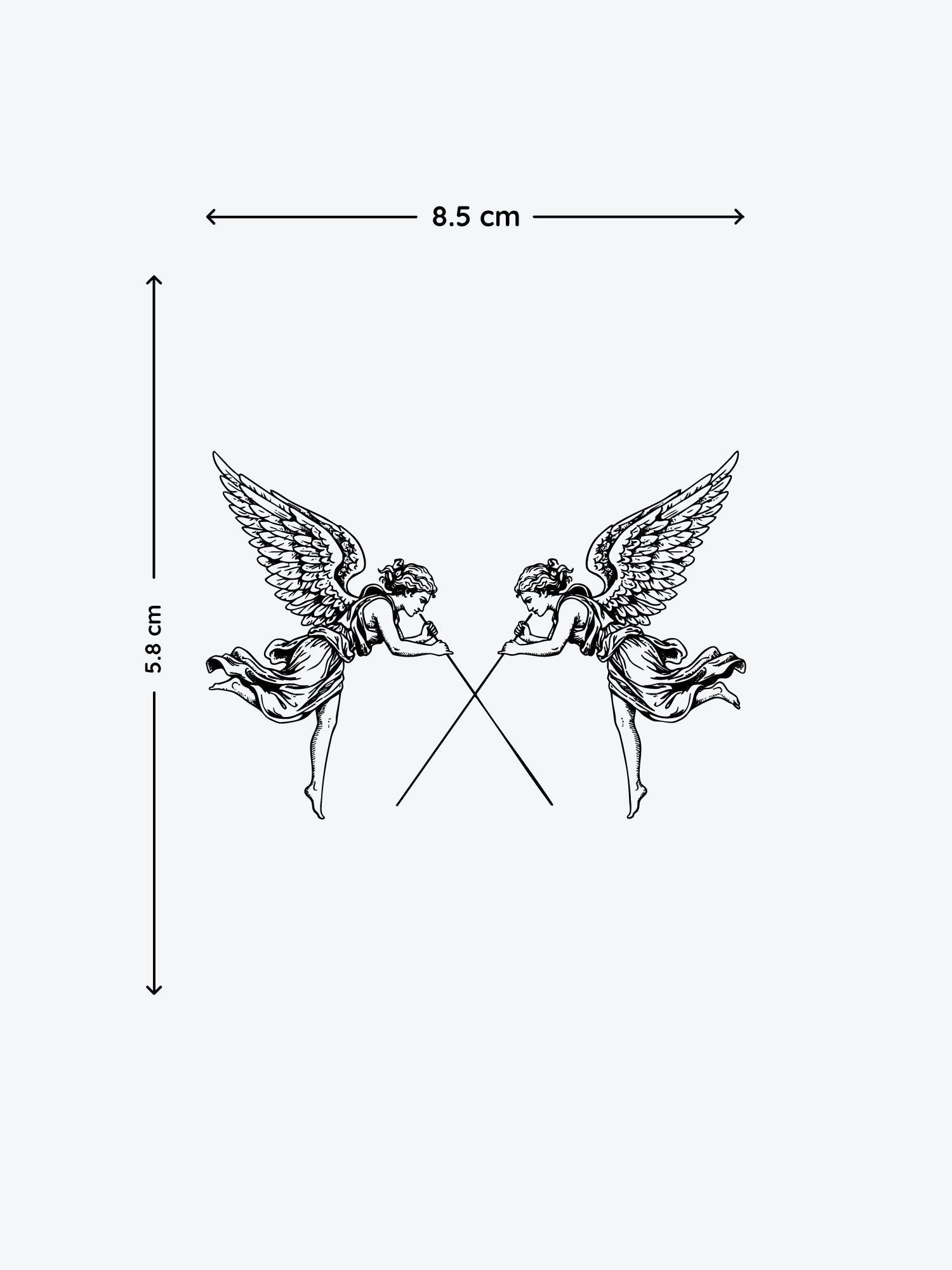 Angels with Trumpets temporary tattoo
