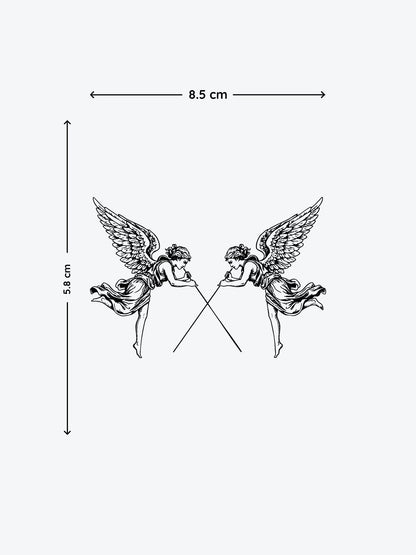 Angels with Trumpets temporary tattoo