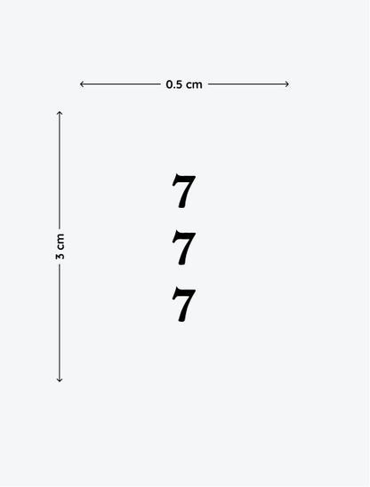 777 temporary tattoo