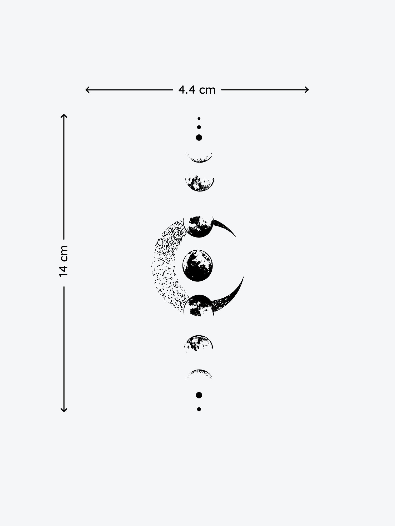 Moon in a Moon temporary tattoo