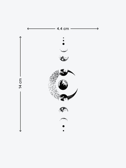 Moon in a Moon temporary tattoo