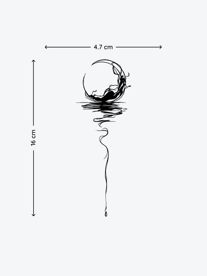 Road To The Moon temporary tattoo