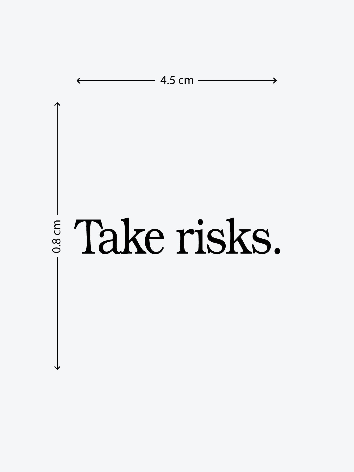 Take Risks temporary tattoo