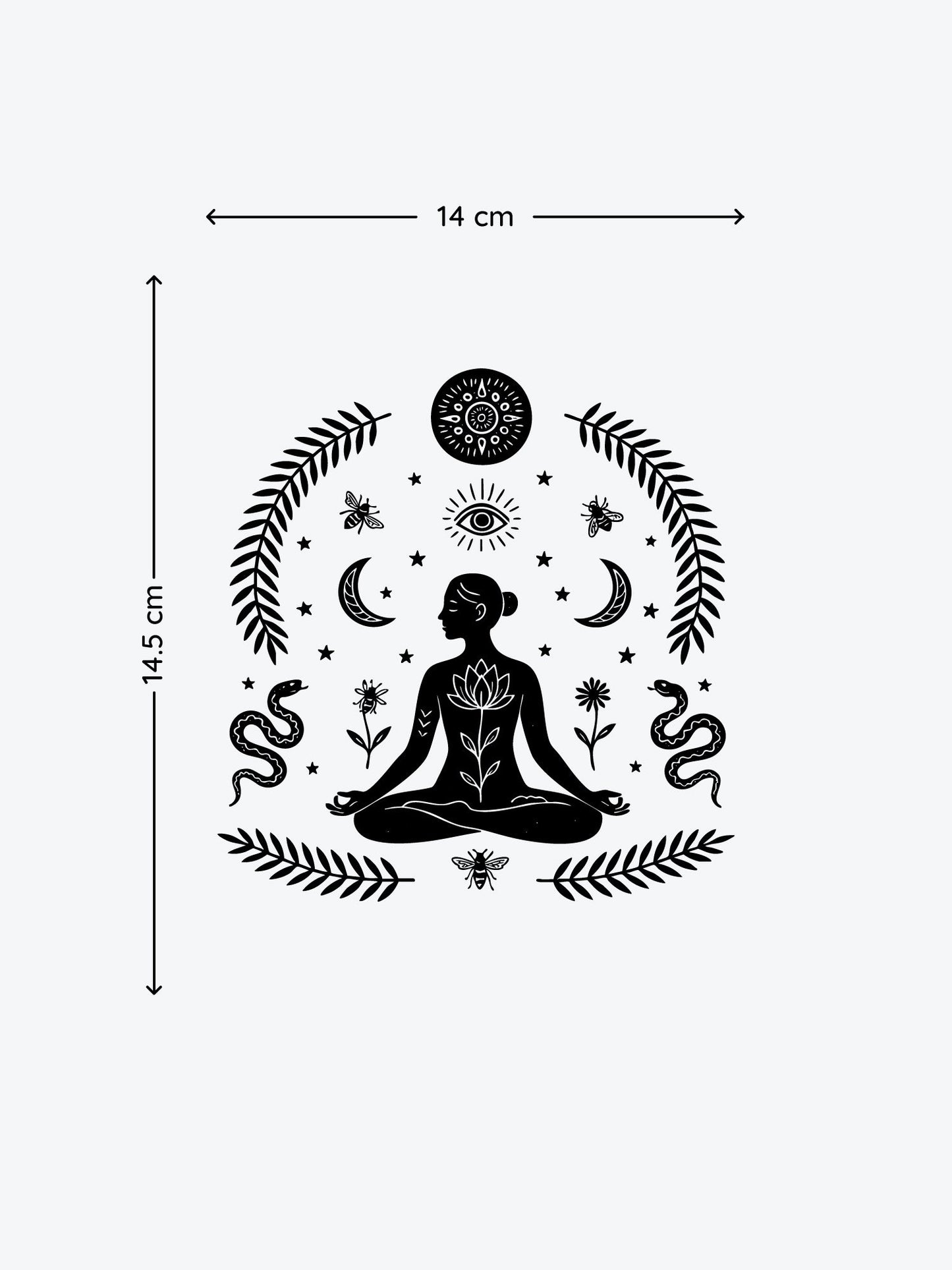Womans Nature temporary tattoo