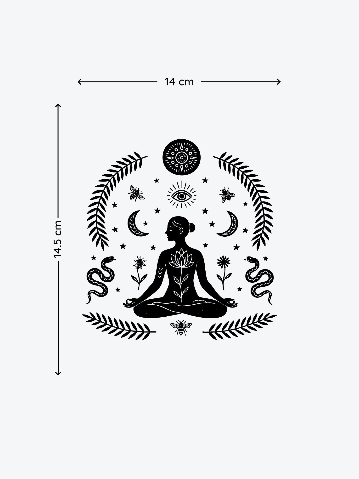 Womans Nature temporary tattoo