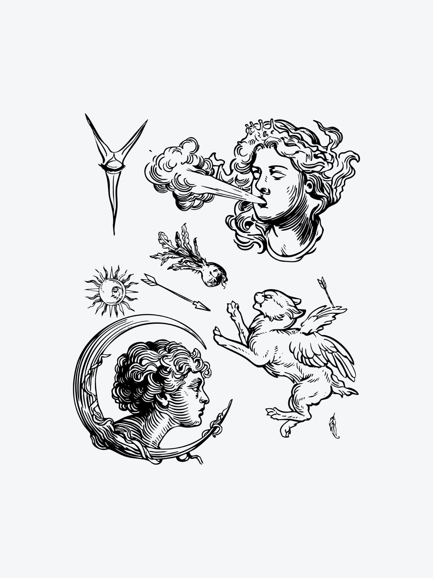 Myth Bundle(5 Tattoos) temporary tattoo