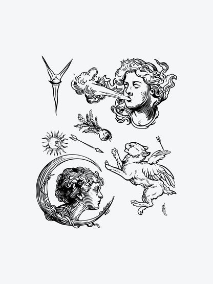 Myth Bundle(5 Tattoos) temporary tattoo