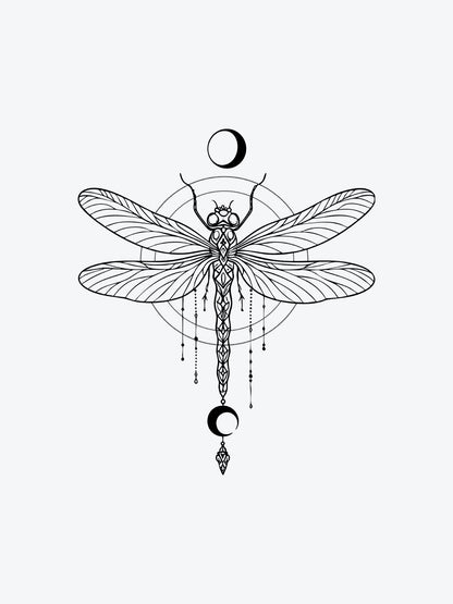Dragonfly Artwork temporary tattoo