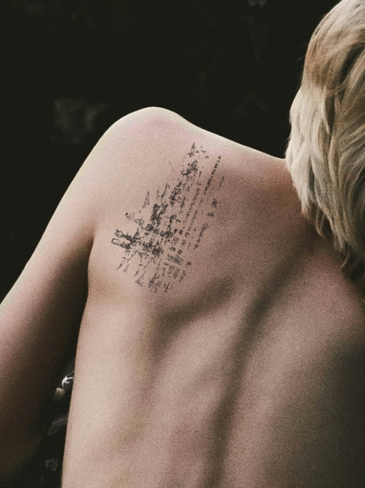 Asemic Trash temporary tattoo