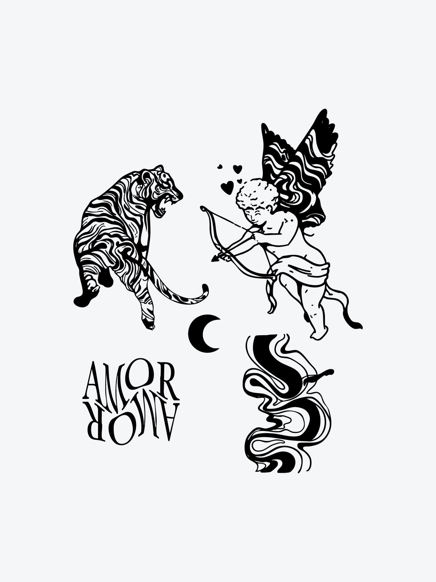 Fluid Contemporary Bundle(4 Tattoos) temporary tattoo