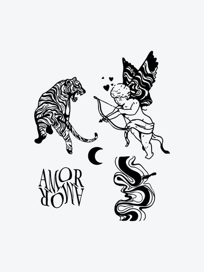 Fluid Contemporary Bundle(4 Tattoos) temporary tattoo