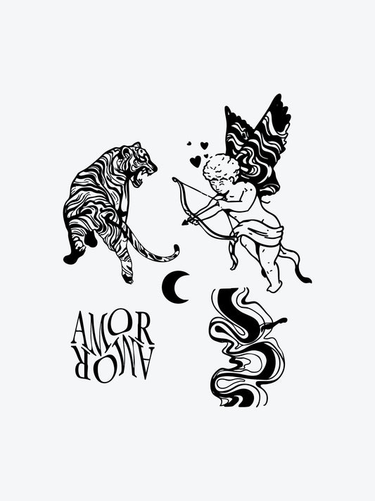 Fluid Contemporary Bundle(4 Tattoos) temporary tattoo