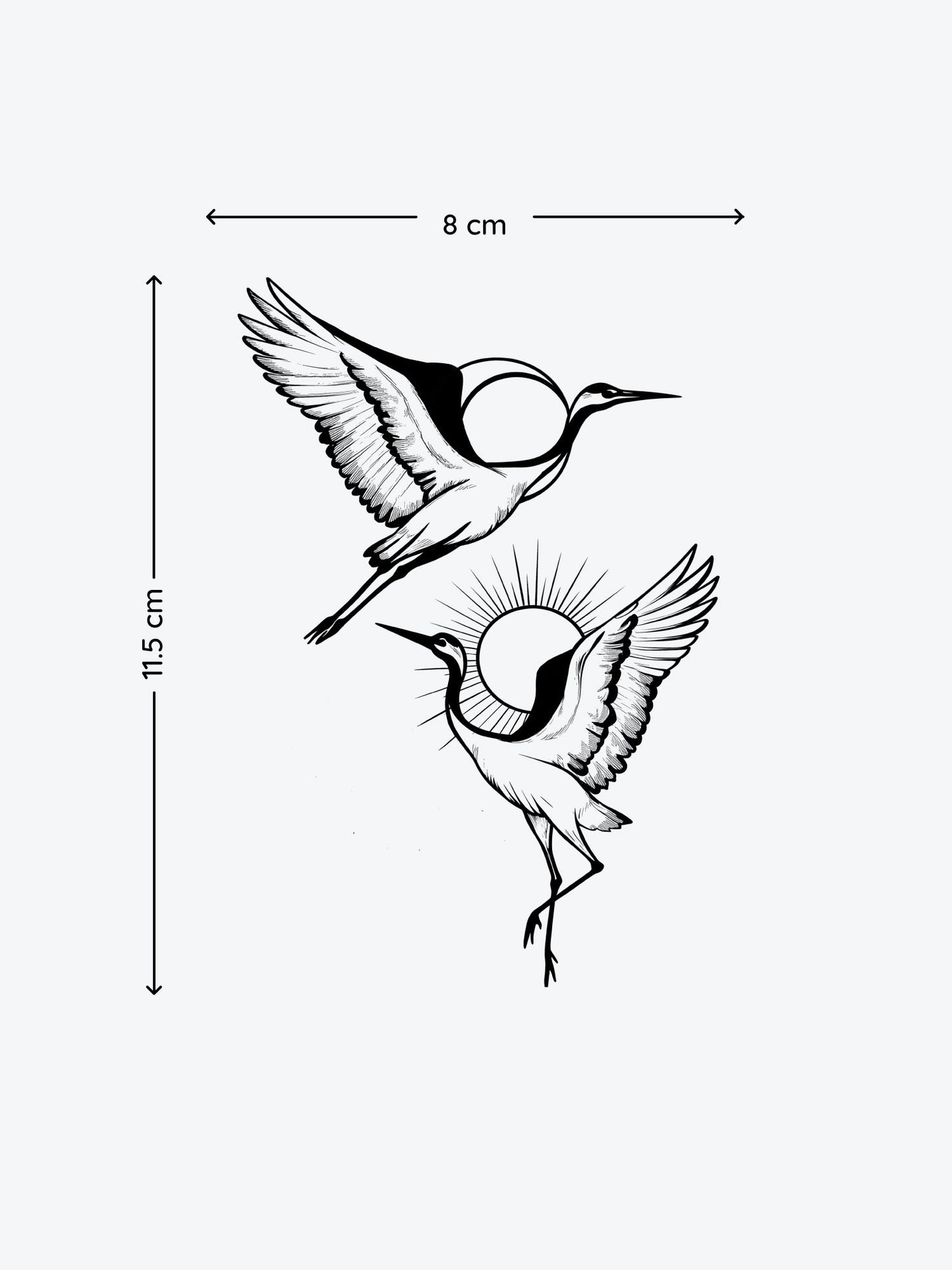 Stork Twins temporary tattoo