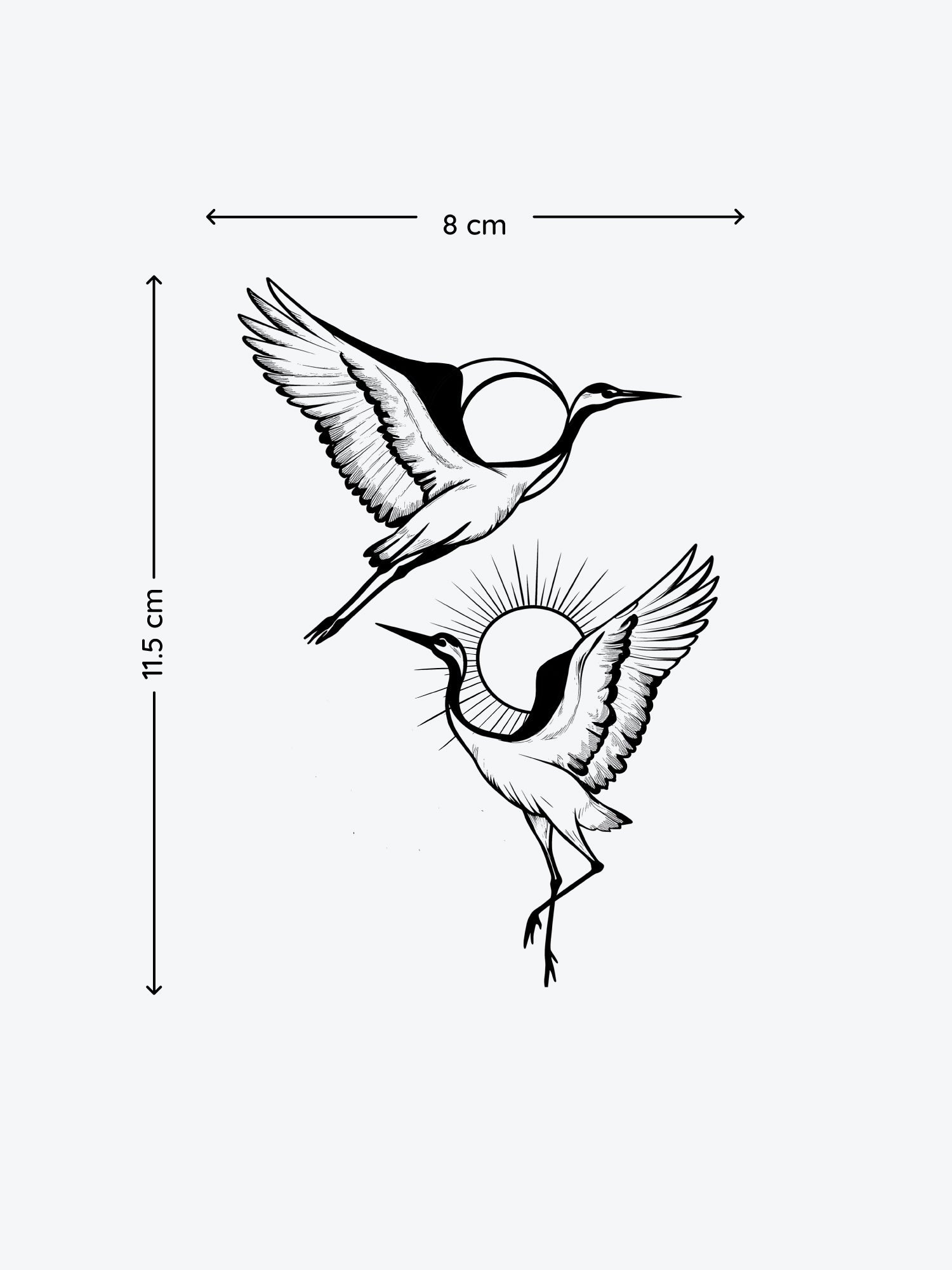 Stork Twins temporary tattoo