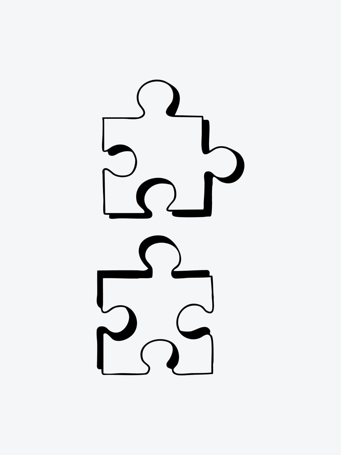 Puzzle Couple temporary tattoo