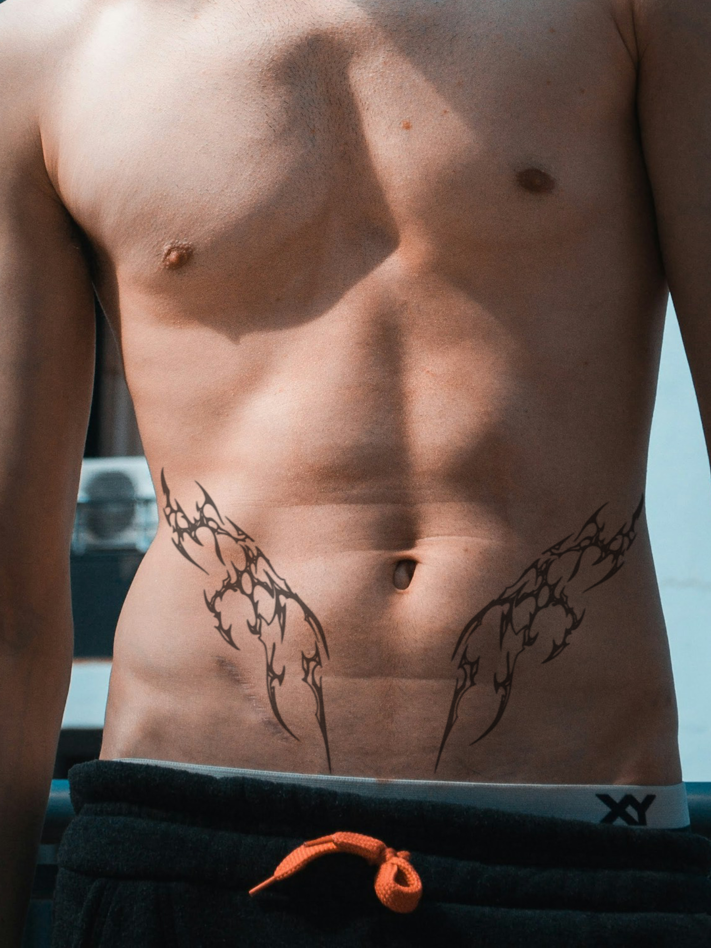 Tribal Twins temporary tattoo