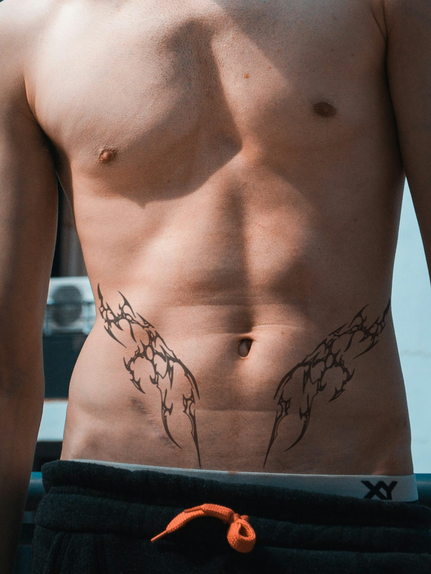 Tribal Twins temporary tattoo